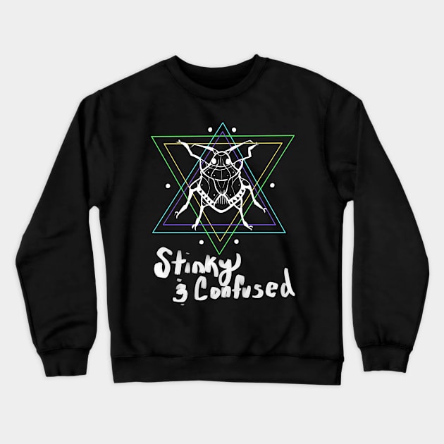 Stinky and Confused Crewneck Sweatshirt by Cup O Isopod